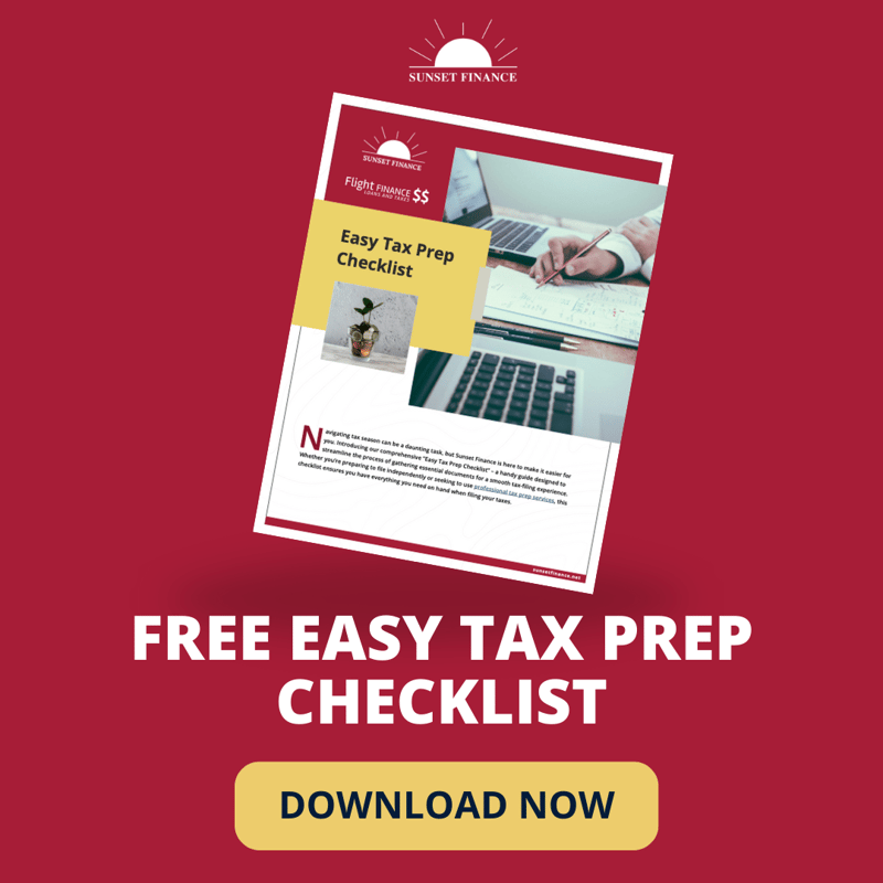 [Sunset Finance] Free Easy Tax Prep Checklist CTA (Facebook Post (Square))